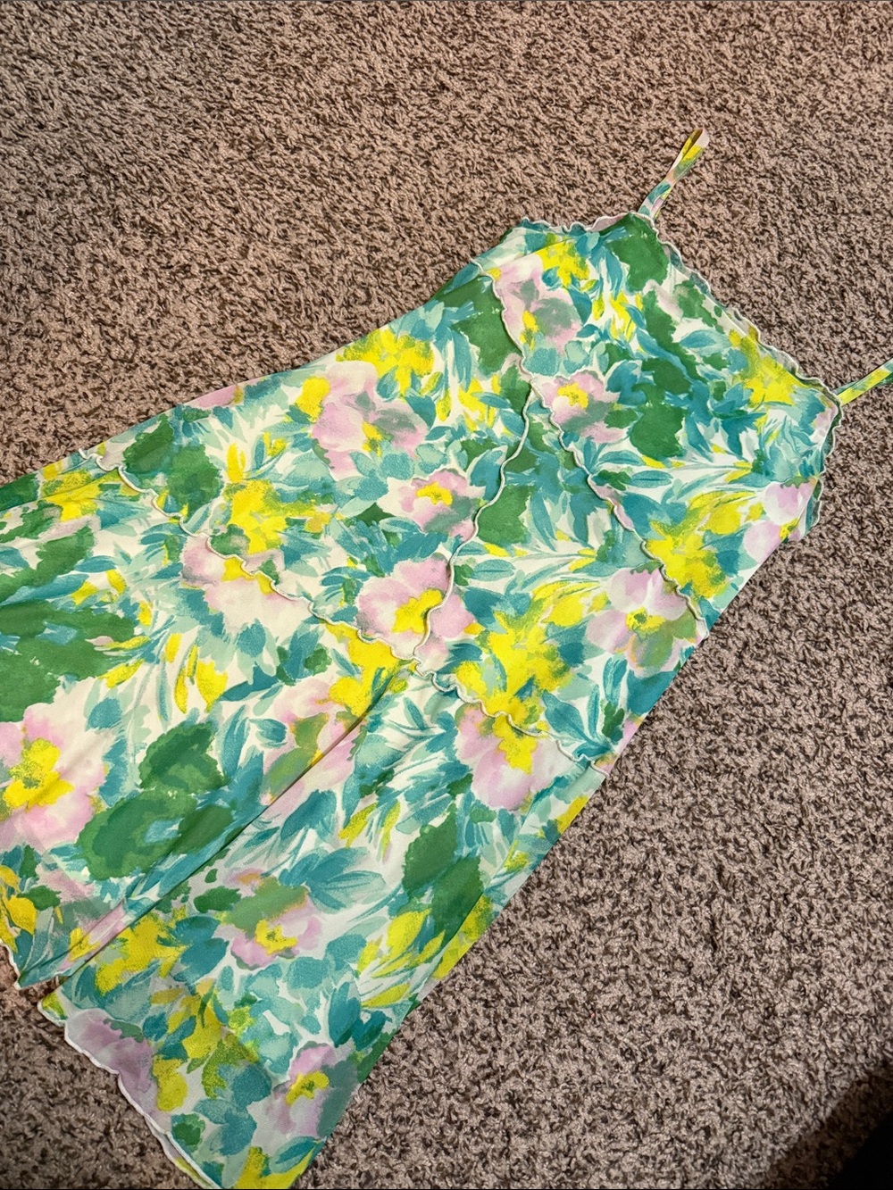 wild fable Green, Yellow & Pink Floral Mini Dress